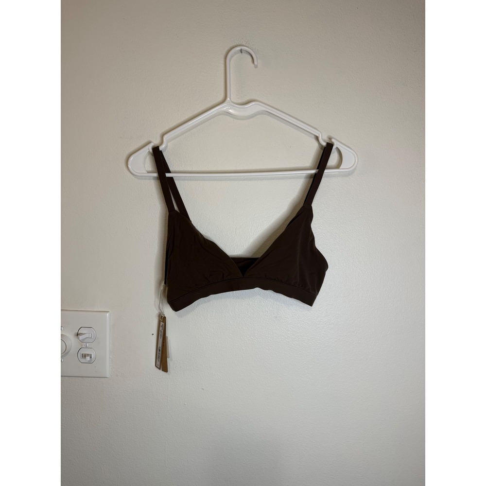 Skims Fits Everybody Triangle Bralette Cocoa Size M NWT